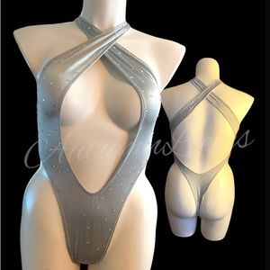 #17) "Winter effects" rhinestone Onesie